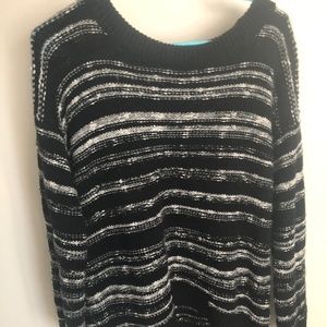 Oversized Striped Black and White Sweater